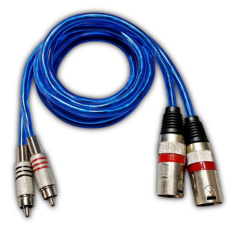 Kabel Mic Jek Rca To Jek XLR Canon Male Panjang 1 Meter Per Set(Sepasang)
