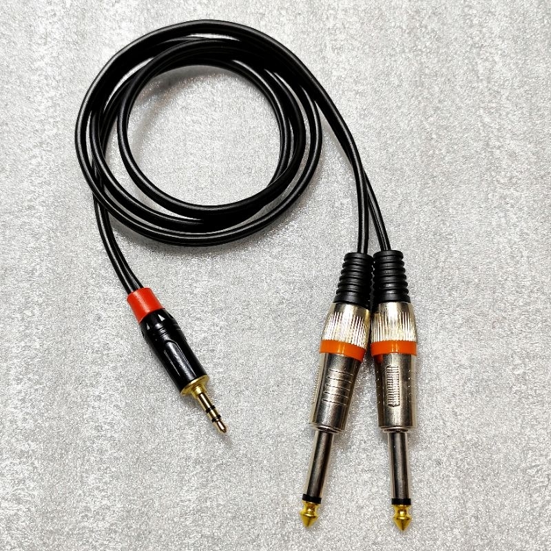 Bomransit_1 - Kabel Input Mixer Hp Laptop Jack 3.5Mm Ke Jack 6.5Mm Mono 1 Meter