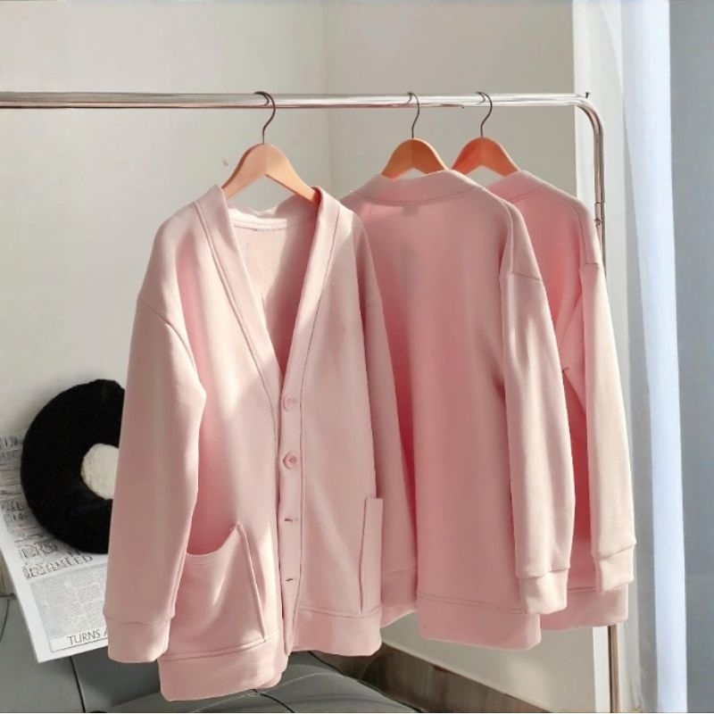 Jaketin Aja - CARDIGAN Big Size ( S - 6XL ) Jaket CARDI BASIC POLOS Korean Ulzzang Fashion Oversize 
