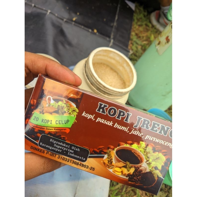 

kopi jreng kopi plus herbal penambah stamina pria 1 box isi 20 celup