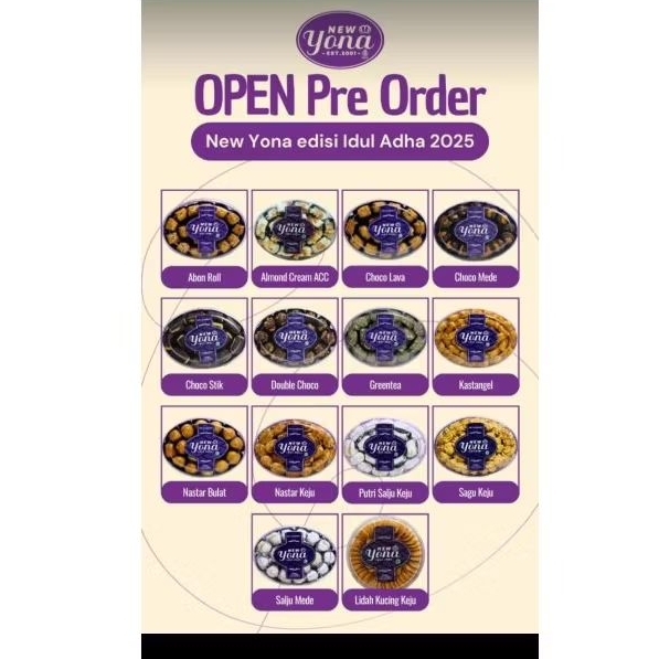 

New yona cookies varians rasa PO idul adha