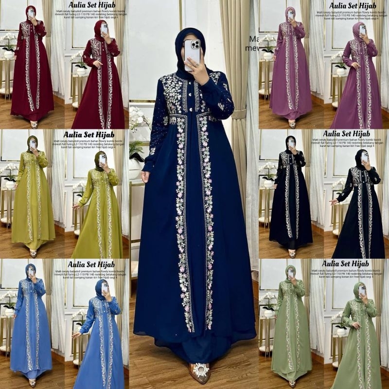 Aulia Set Hijab Gamis Set hijab Dress Set Hijab Fashion Muslim