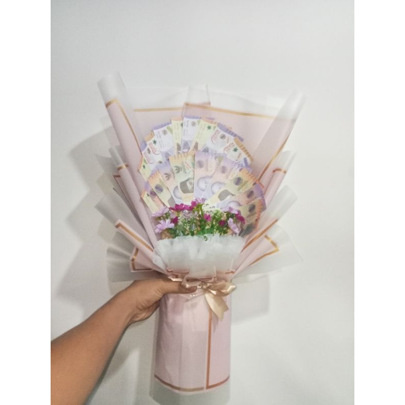 (Ready stoke) Buket uang kosongan 20 lembar murah/Buket bunga dan uang /buket kosongan uang 20 lemba