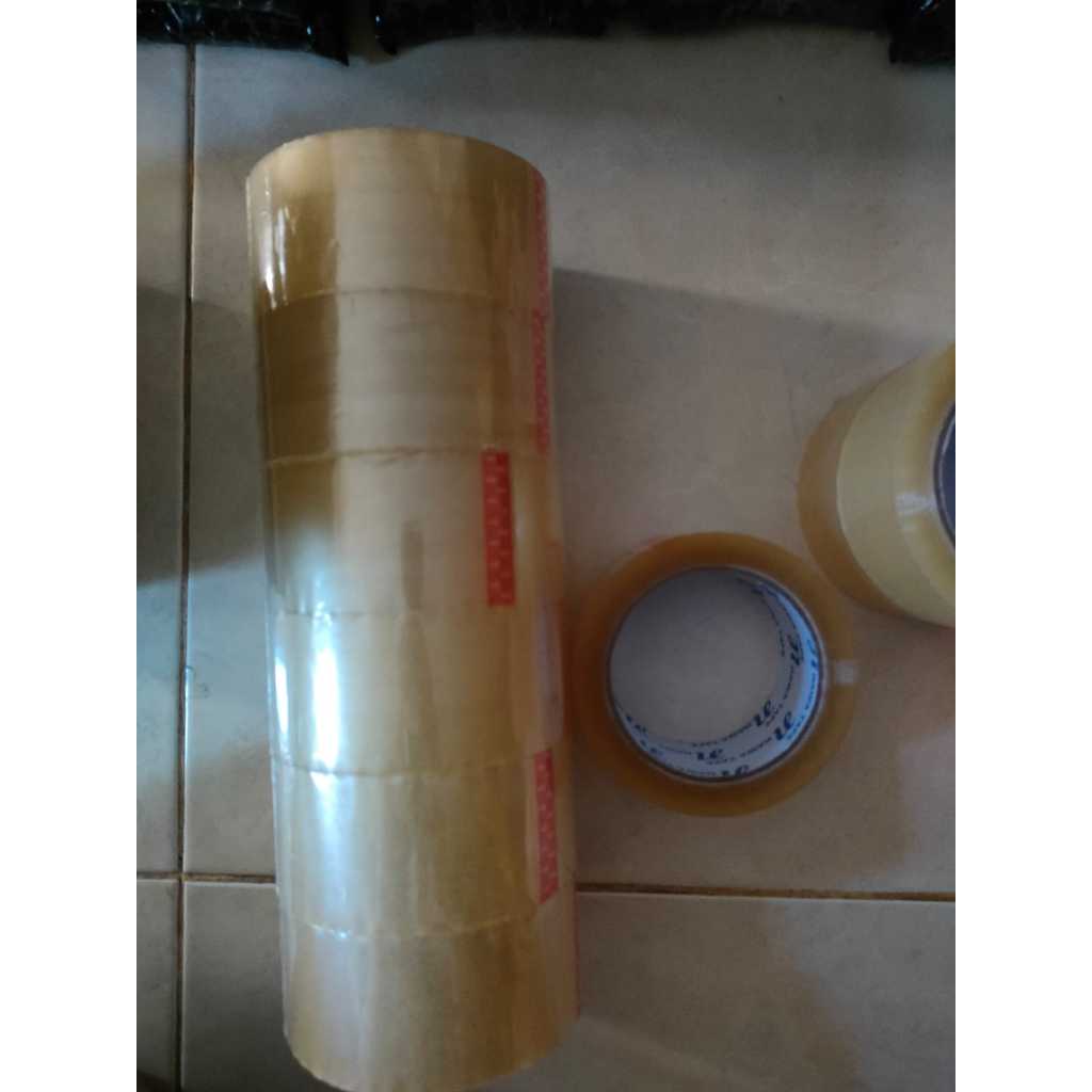 

(6pcs) lakban bening per slop 48 x 90mm yard