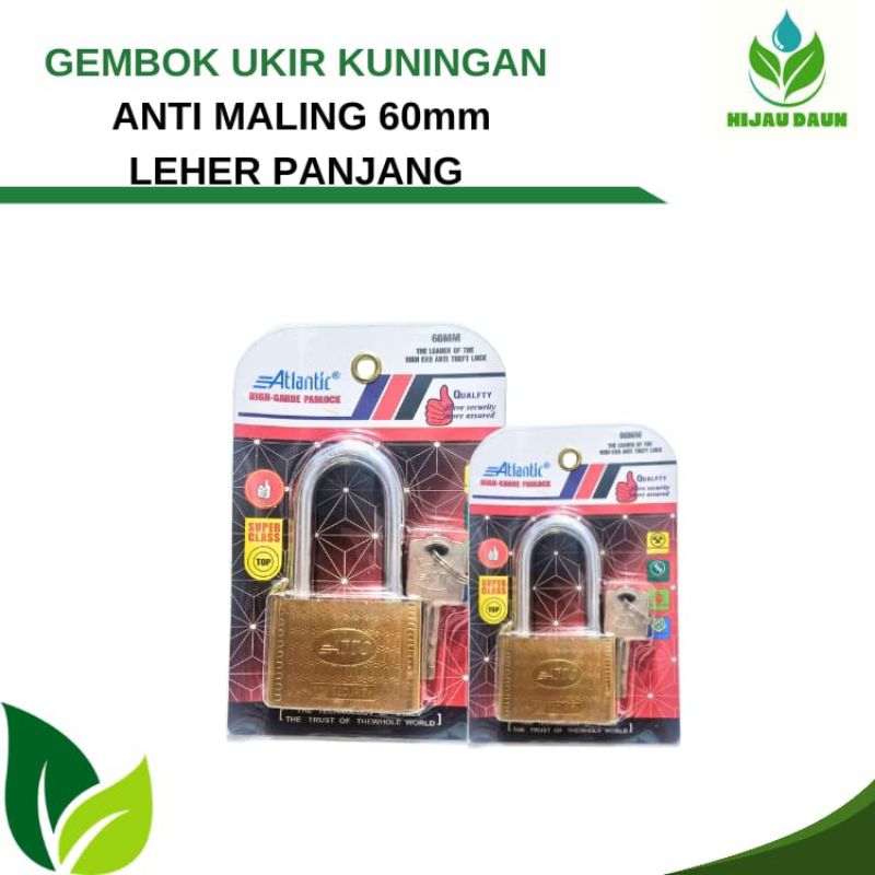 Gembok Anti Maling/Gembok Baja Kuningan 60mm panjang