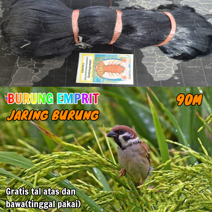 Jaring Burung Perkutut 90 Meter, Jebakan Burung Perkutut, Jala Burung Perkutut, Perangkap Burung Per