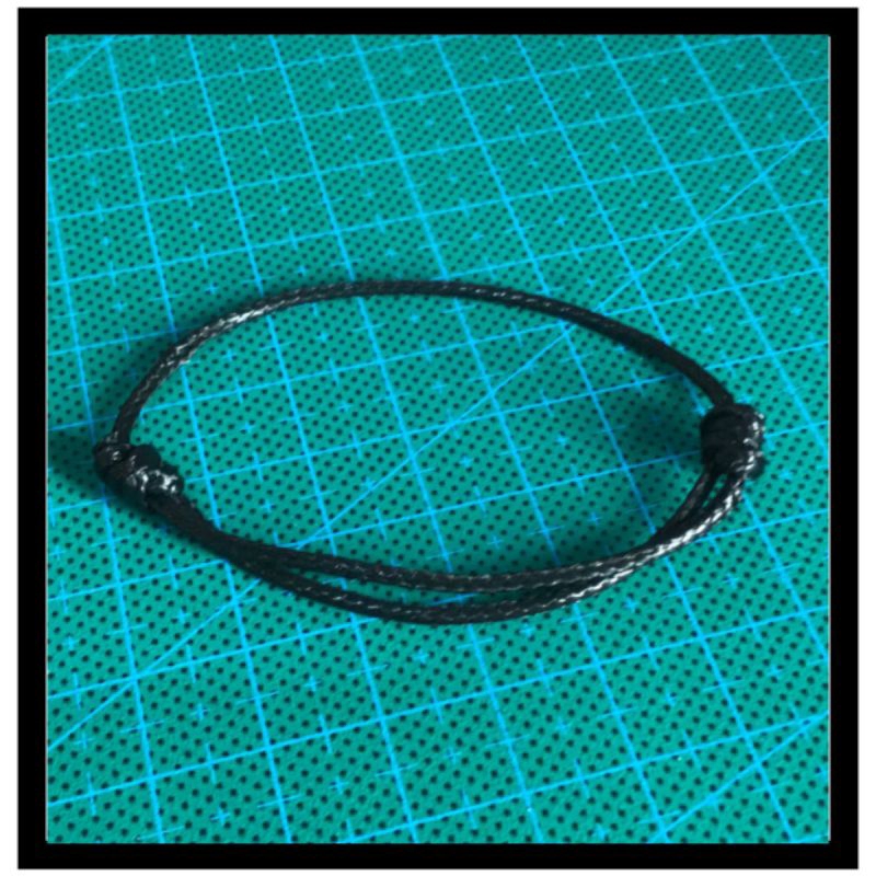 GELANG TALI KOREA POLOS HITAM
