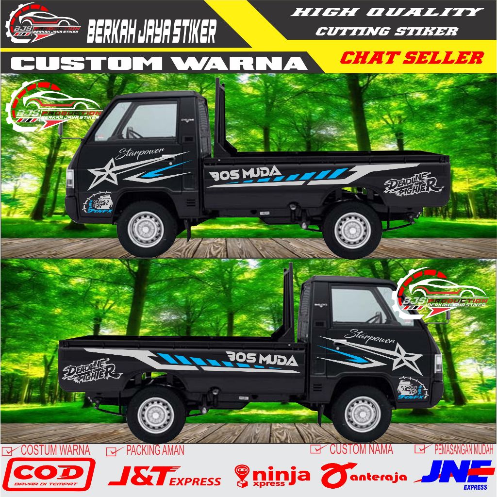 Stiker mobil L300 sticker mobil pickup mitsubishi  stiker bak dan kabin mobil pickup L300 terbaru