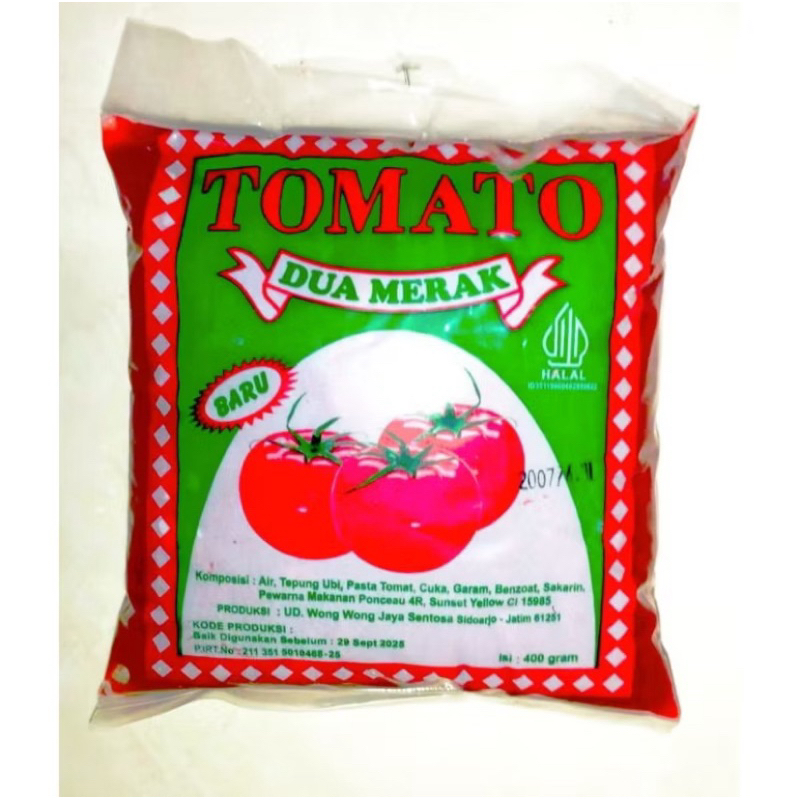 

Tomato Cap Dua merak /Tomat kemasan - 400 gr