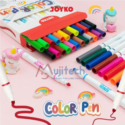 JOYKO COLOR PEN 12 24 WARNA SPIDOL SET ANAK CLP 065 WASHABLE NONTOXIC