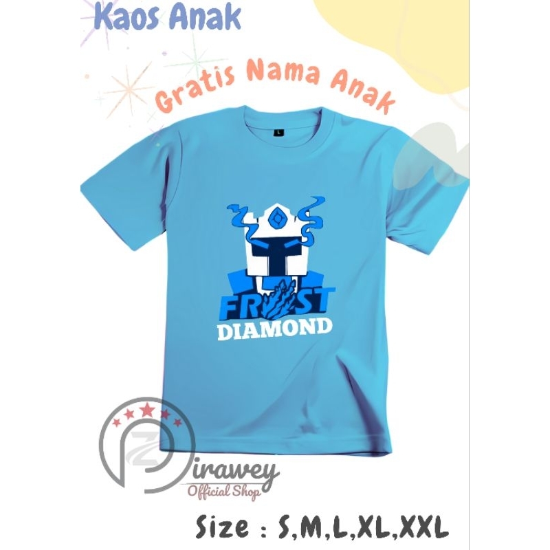 Kaos Anak Frost Diamond l Baju Anak Frost Diamond l Custome (free nama)