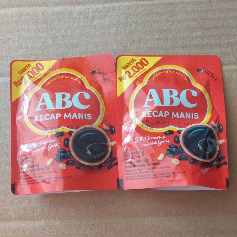 

Kecap Manis ABC Isi 62 Gr Kemasan 2.000