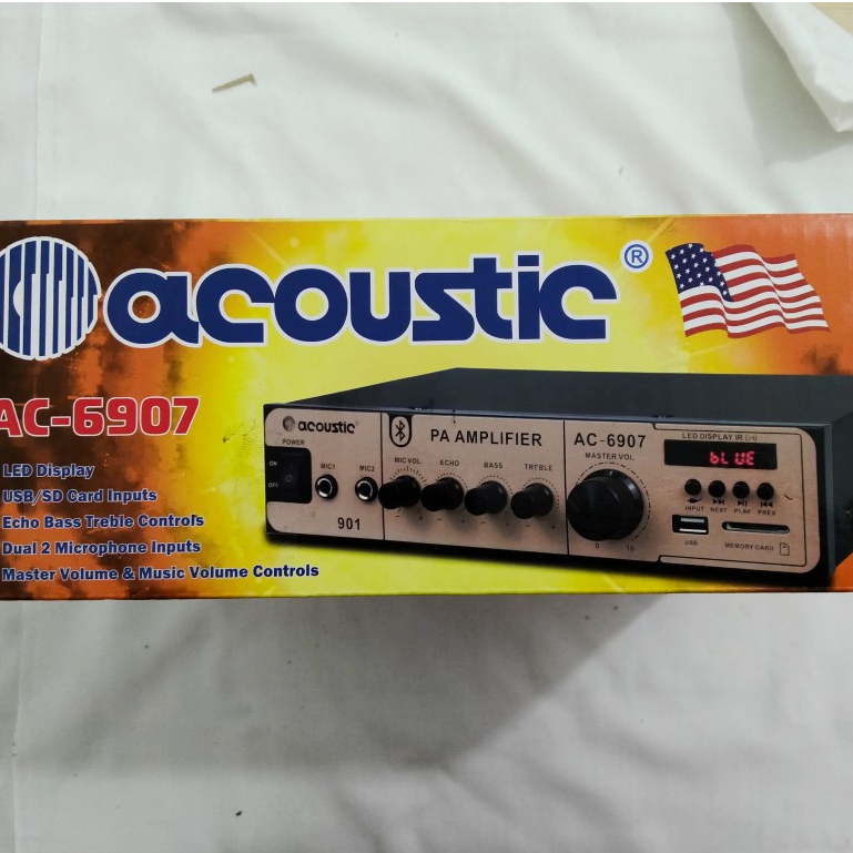 Amplifier Acoustic AC-6907 901 USB SD KARAOKE POWER AMPLIFIER