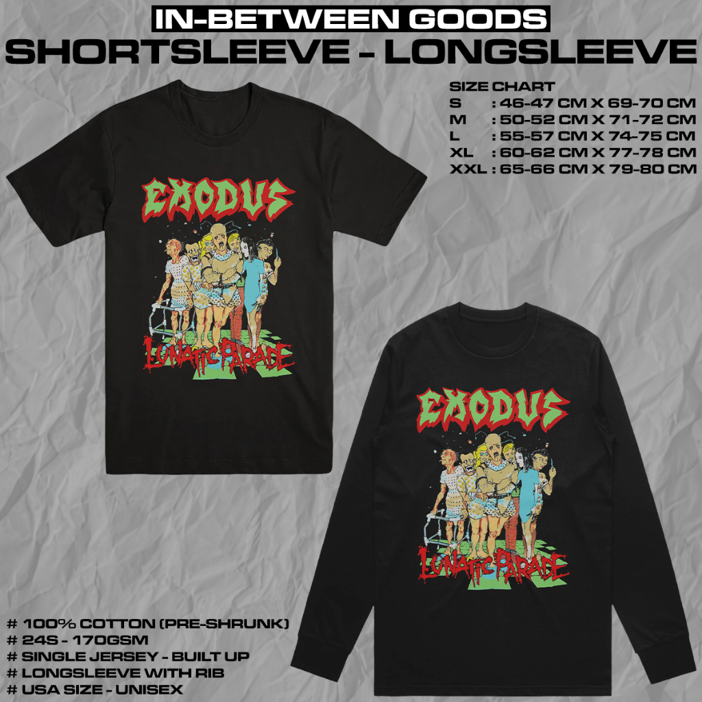 EXODUS - LUNATIC PARADE | T-SHIRT | LONGSLEEVE | BAND MERCH