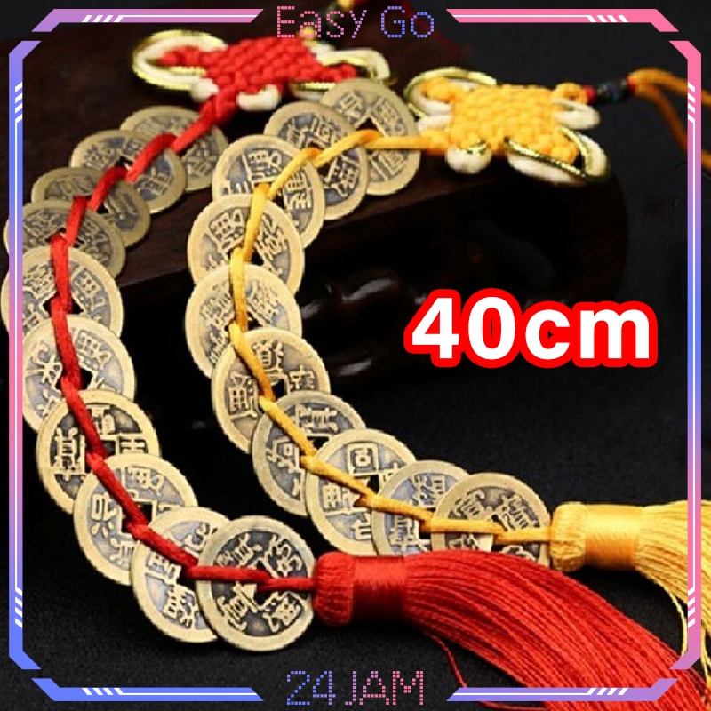 2pcs/Set Koin Keberuntungan 10 Koin Feng Shui Gantungan Feng Sui Coin Gantungan Koin China Koin Feng