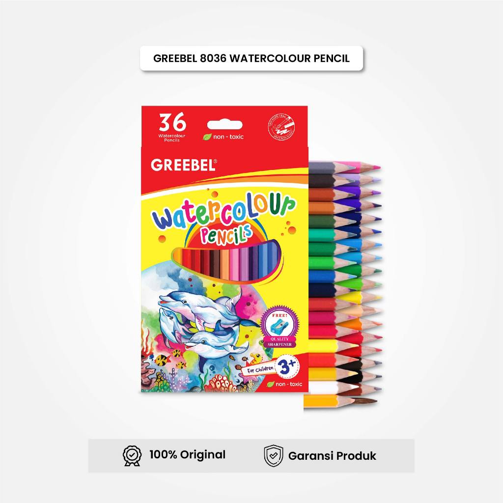 

Pensil Warna GREEBEL 36 Warna Water Colour (8036) Coloring Pencil
