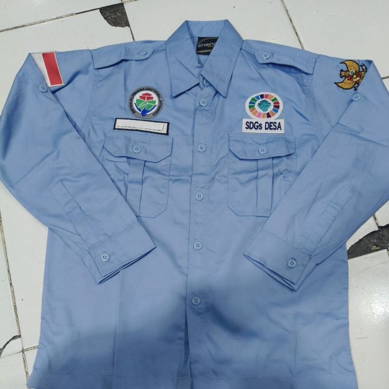 kemeja KEMENDES baju KEMENDES Pdh KEMENDES kemeja sdgs desa baju sdgs desa seragam sdgs desa kemeja 