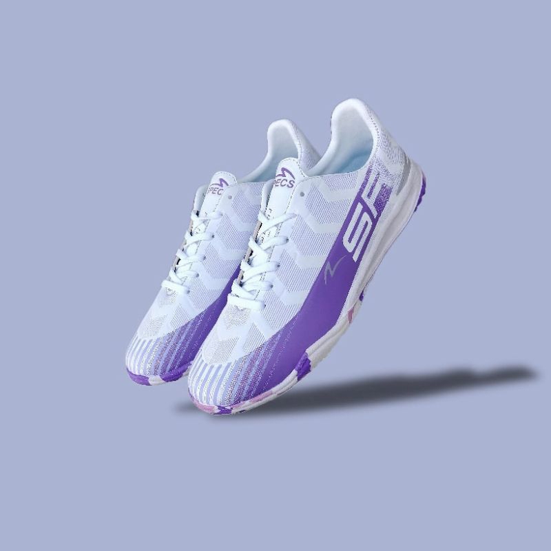 Sepatu Futsal Specs Reborn Fly bird Putih Ungu Cewek Cowok