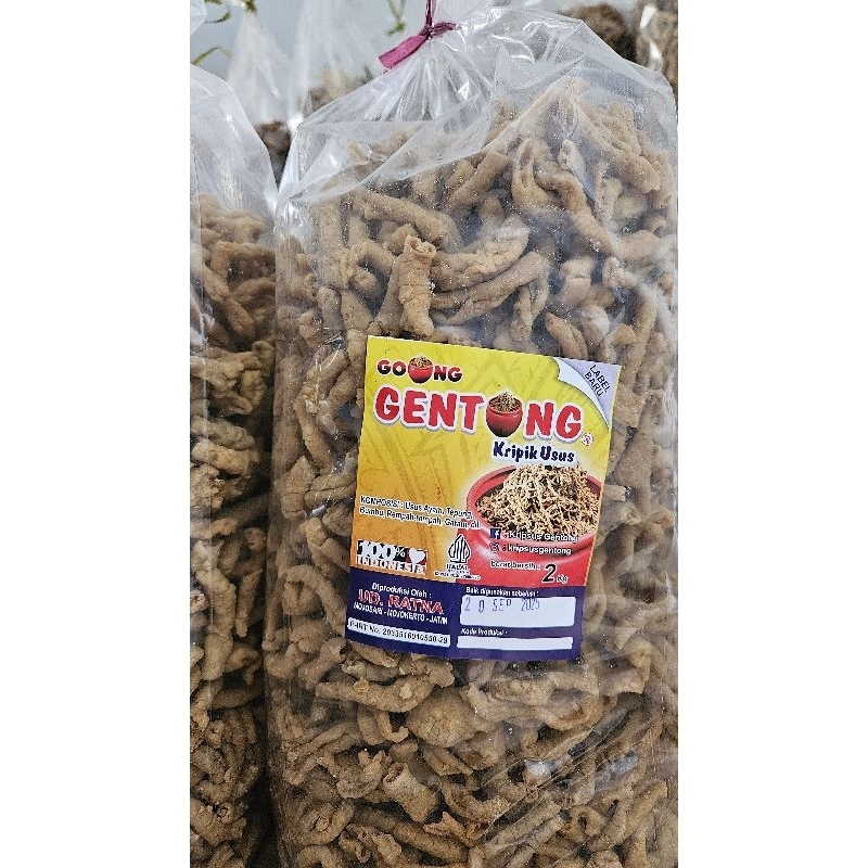 

kripik usus gentong 2kg / kripsus / kripik usus /exp bulan september 2025