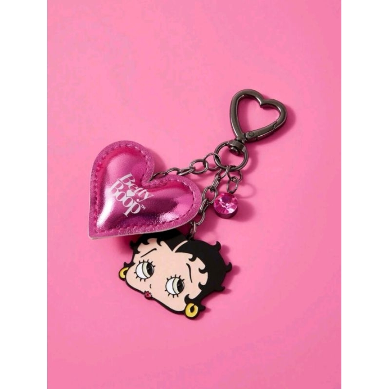 Betty Boop x SHEIN 3D Heart Shaped Key Chain Bag Pendant