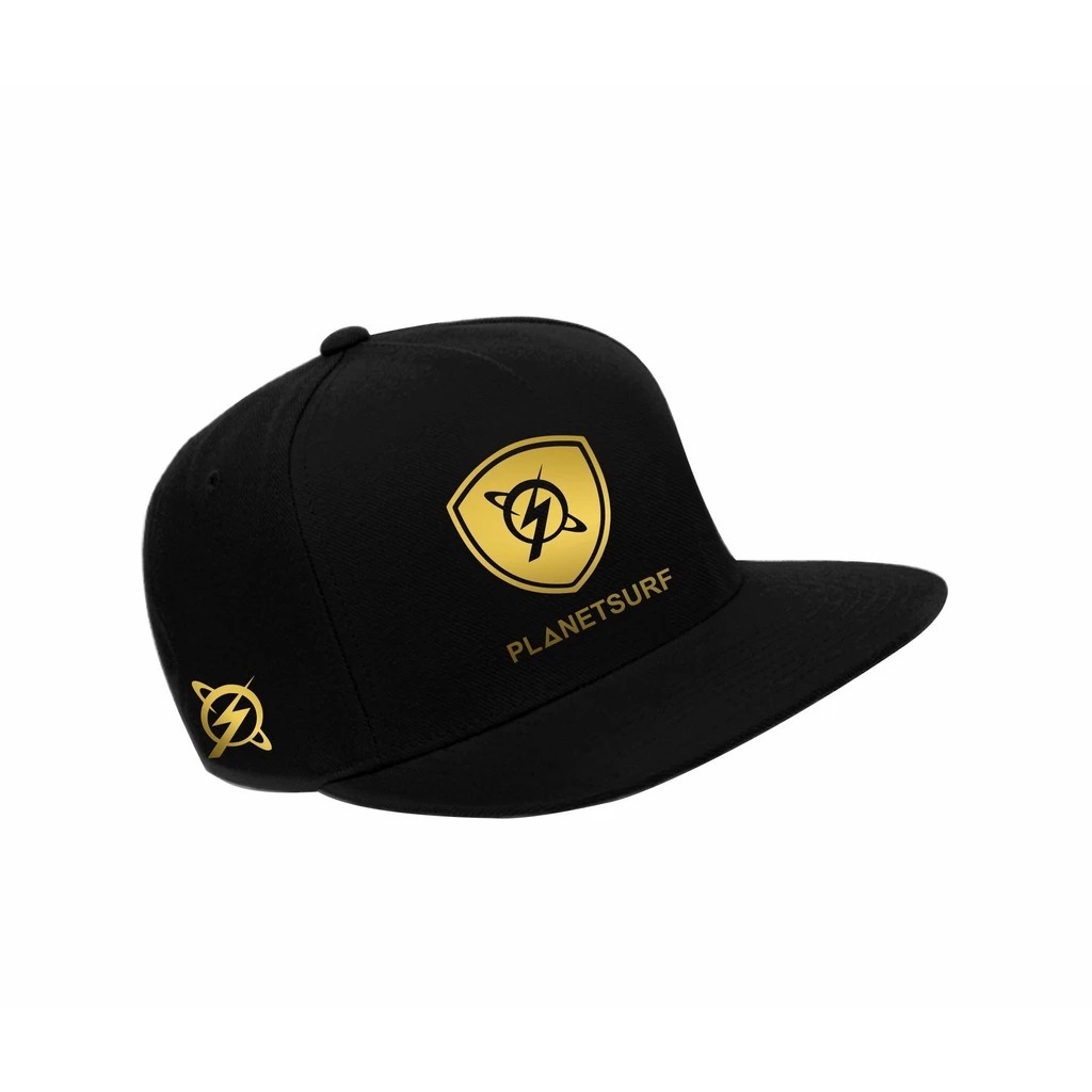 Surabaya custom Topi Snapback Pria Distro Planet Surf Gold Premium