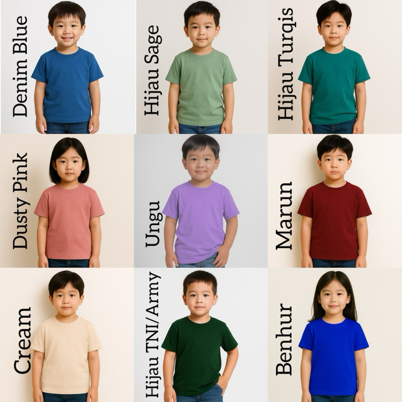 Baju Atasan Polos Anak Anak / Atasan Baju Polos Anak Anak