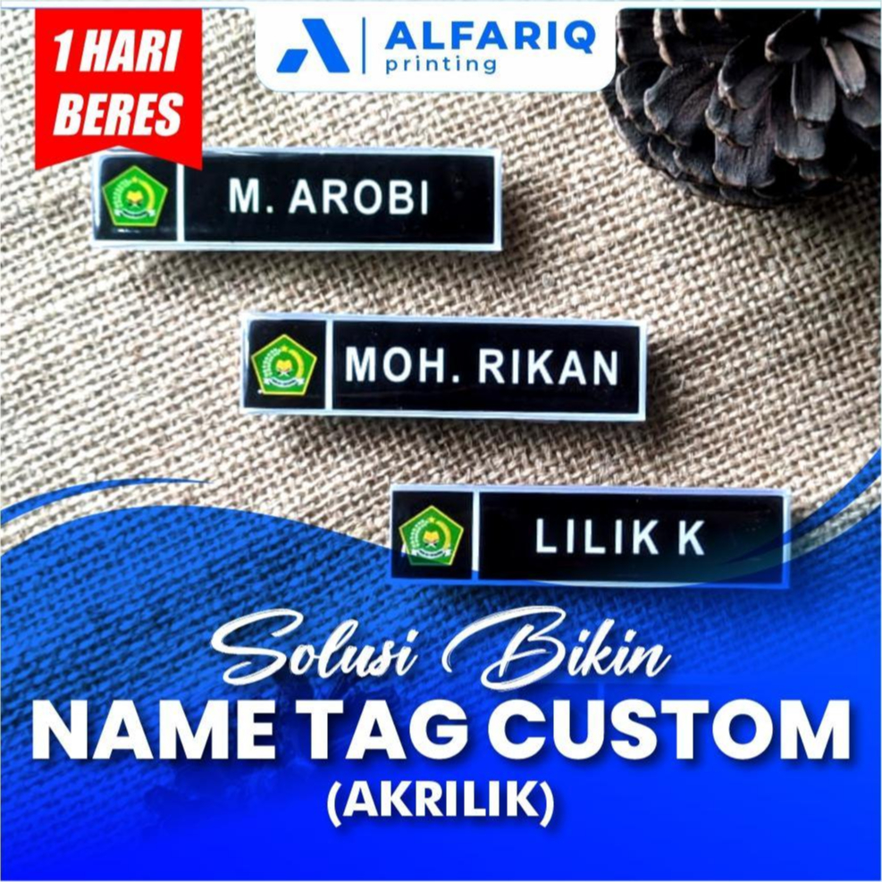 

NAME TAG / PAPAN NAMA AKRILIK RESIN CUSTOM
