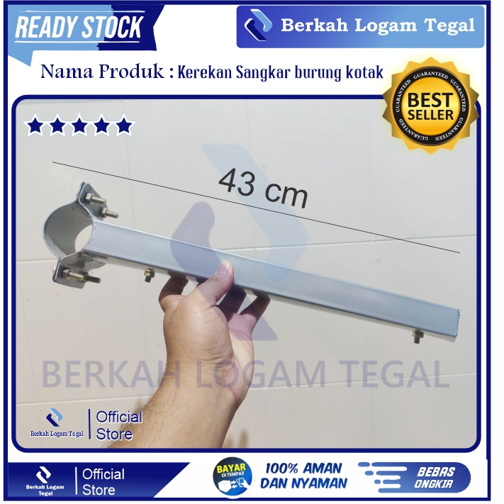 PROMO  katrol Kerekan besi sangkar burung pekututu/tiang bendera model kotak