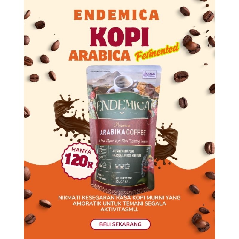 

ENDEMICA Kopi Arabica Fermented bubuk siap seduh 250g