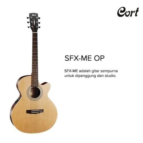 Gitar Akustik CORT SFX-ME OP with Electric Tuner & Output Jack - Gitar Akustik Second Original