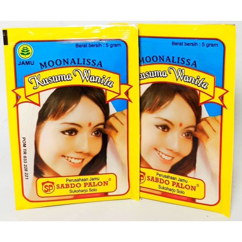

JAMU MOONALISSA KUSUMA WANITA CAP SABDO PALON KEMASAN PACK ISI 10 SACHET