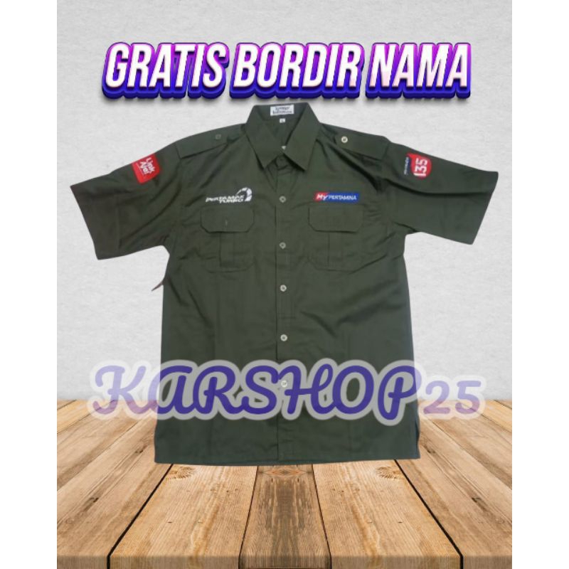 KEMEJA MY PERTAMINA LENGAN PENDEK TERBARU SERAGAM My Pertamina atasan baju my Pertamina kemeja perta