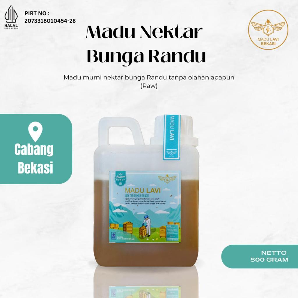 

Madu Lavi Murni Asli 500gram Madu Nektar Randu 100% Alami Pure Raw Honey