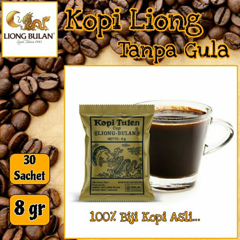 

KOPI LIONG BULAN ISI 30 SACHET @8 Gram (TANPA GULA)