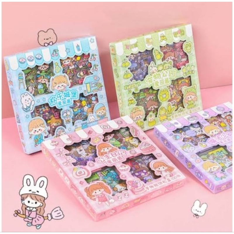 

J (J12) STIKER KARAKTER LUCU 1 BOX ISI 100 PCS