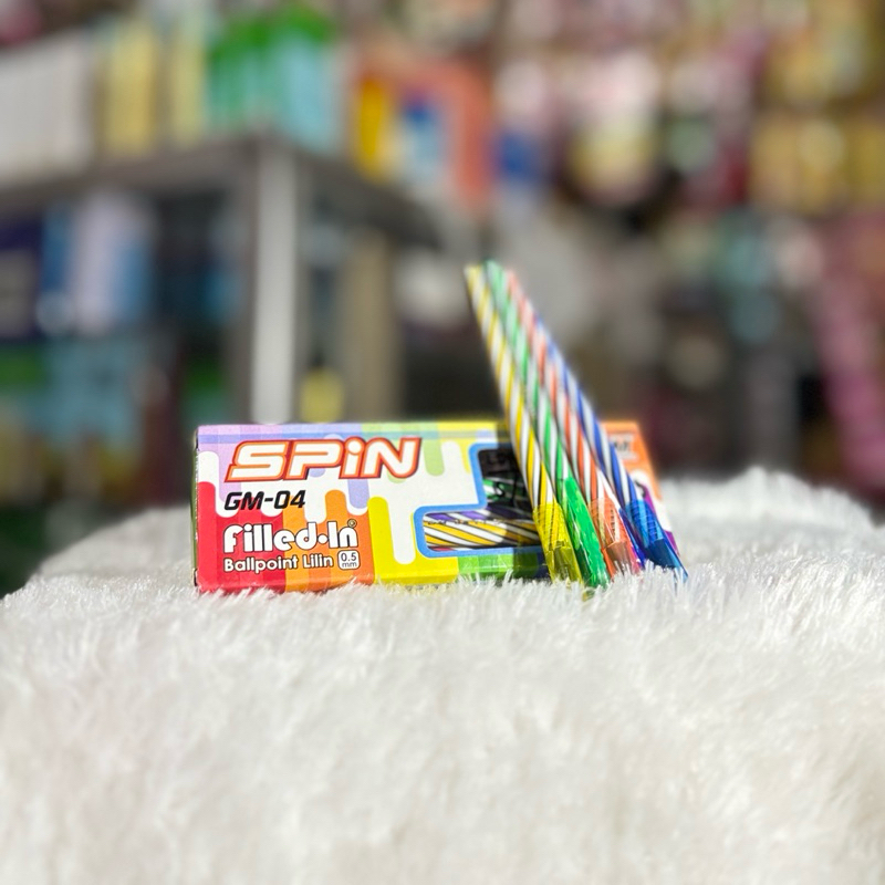 

1 Box Ballpoint Lilin SPIN 0,5 mm Hitam