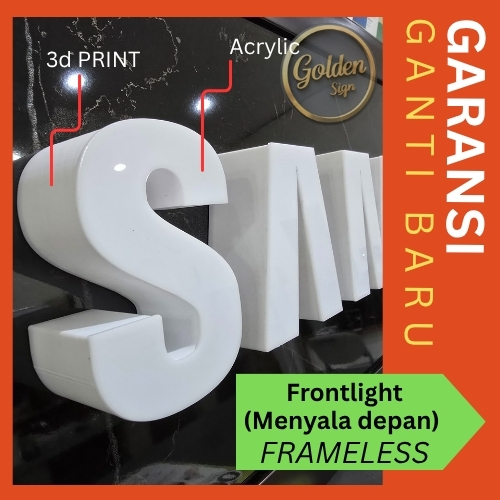 Letter Box / Letter Timbul / Akrilik / 3D Mesin