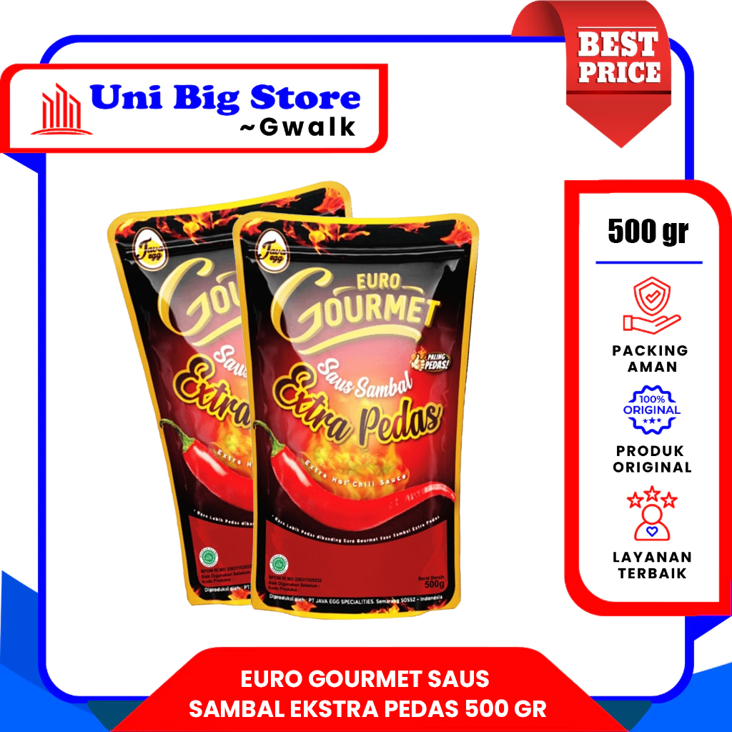 

EURO GOURMET SAUS SAMBAL EXTRA PEDAS - 500 gr