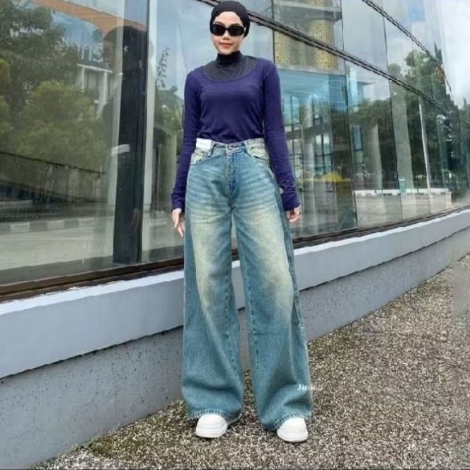 Highwaist oversize baggy loose jeans.NO 27