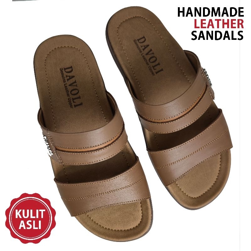DAVOLI Sandal Kulit 8096 Brown