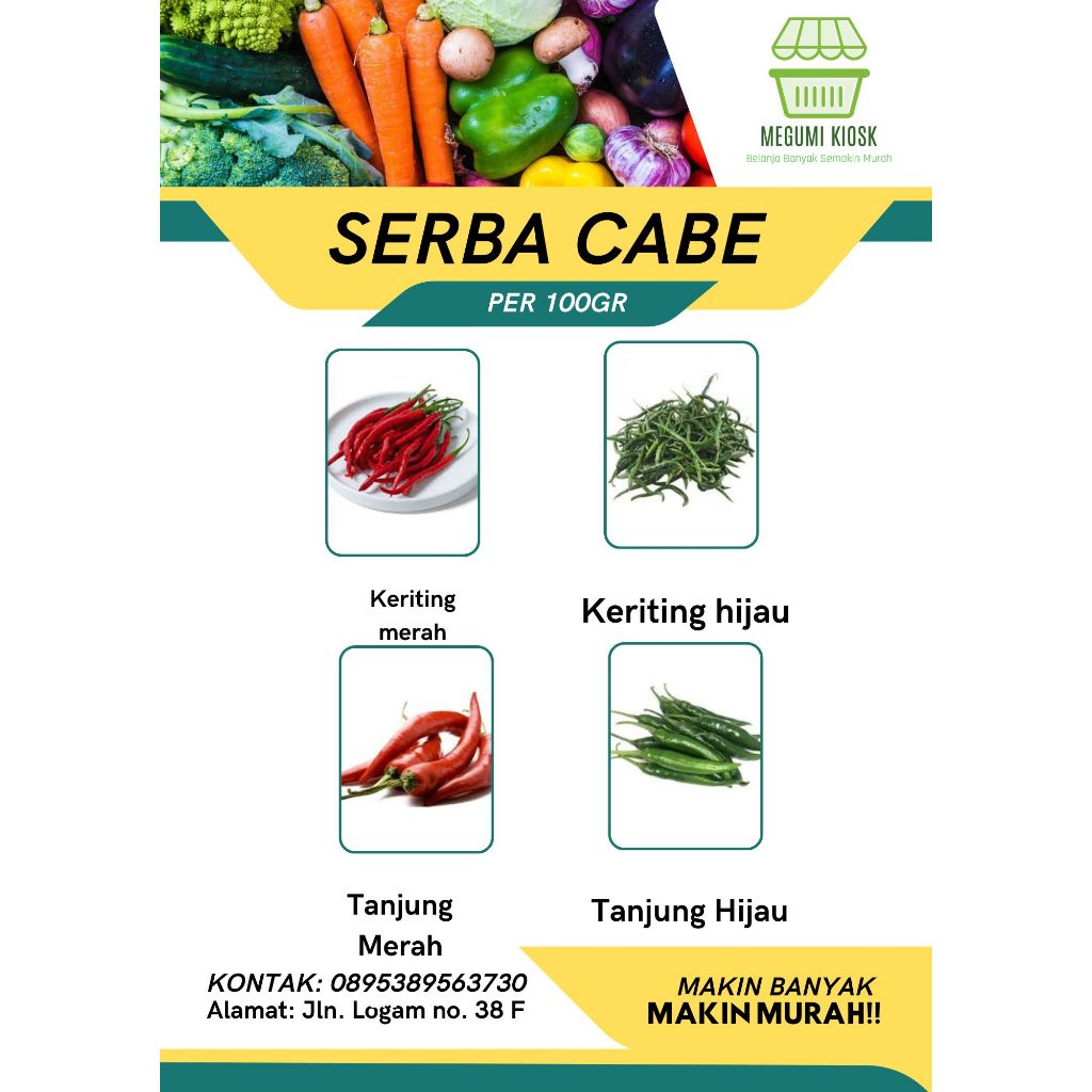 

Megumi Kiosk Serba Cabe Tanjung Keriting Rawit