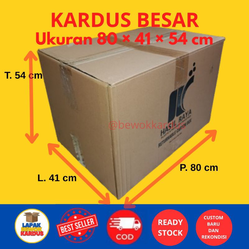 

kardus besar ukuran 80 × 41 × 54 cm 1 play rekondisi