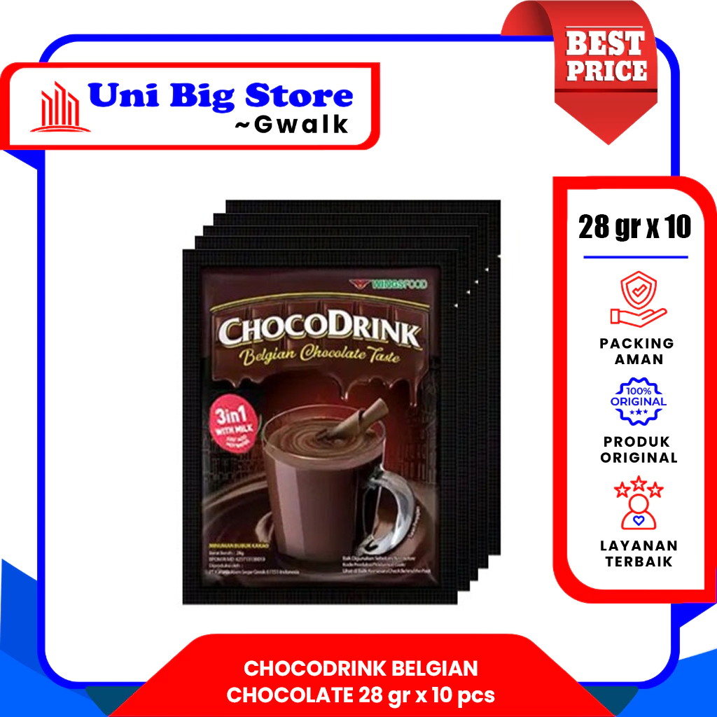 

CHOCODRINK BELGIAN CHOCOLATE RENTENG - (28 gr x 10 pcs)