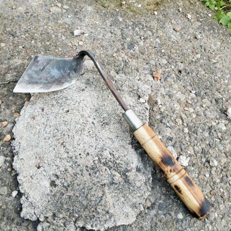 gathul baja cangkul miring, wangkil baja kored rumput model gadingan besar