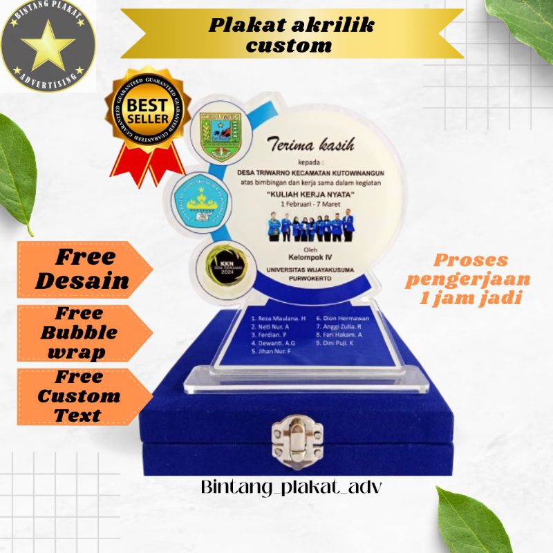 Plakat | Plakat akrilik | Plakat akrilik custom | Plakat custom | Plakat kkn