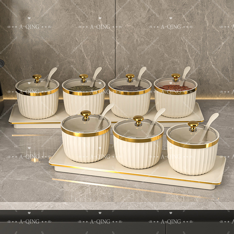 Premium Tempat Bumbu Set Estetic 3/4 In 1/Tempat Bumbu Dapur Set Sendok 4In1 / Wadah Bumbu Aesthetic