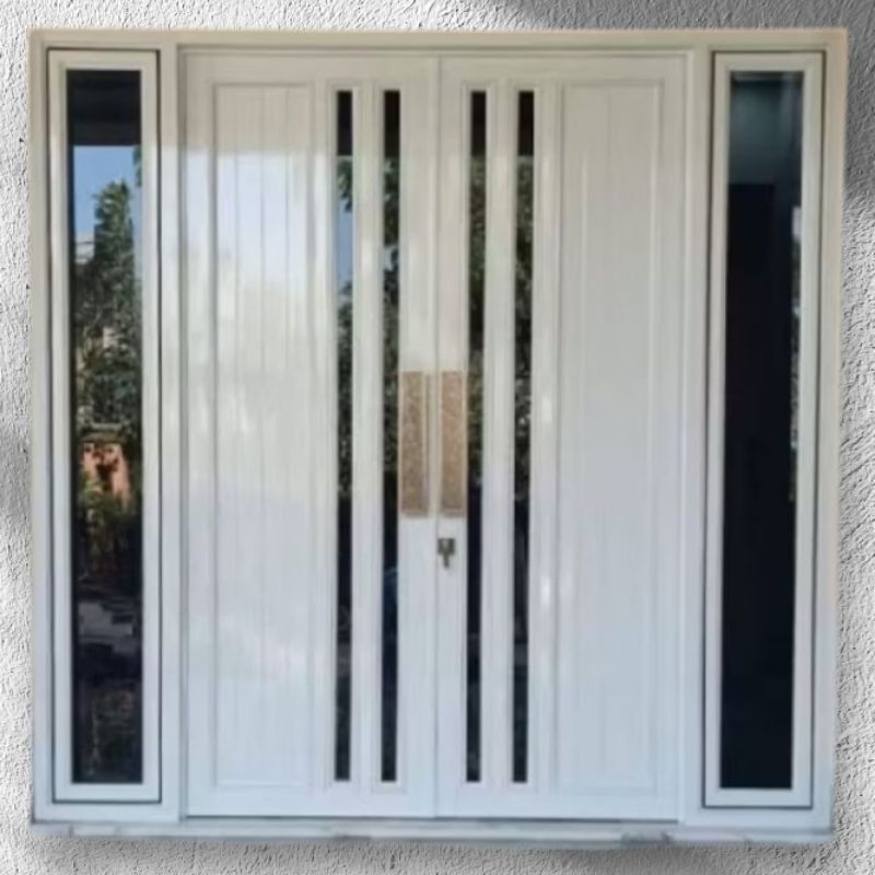 PINTU KUPU TARUNG ALUMINIUM FULL SET T210xL140 + 2 SET JENDELA T210×L35 BISA CUSTOM UKURAN [FREE PAC
