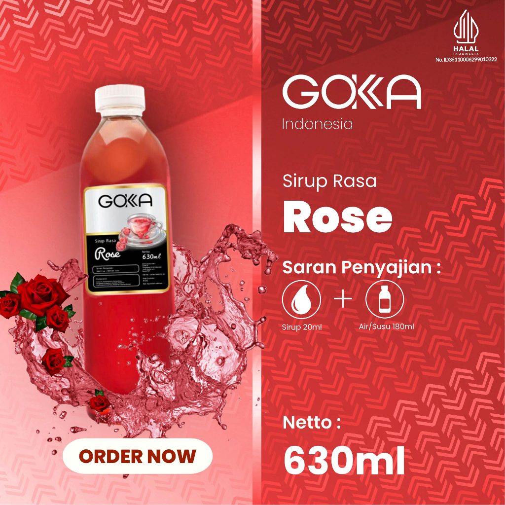 

Sirup Gokka Rasa Rose / Gokka Syrup Rasa Rose 630ml