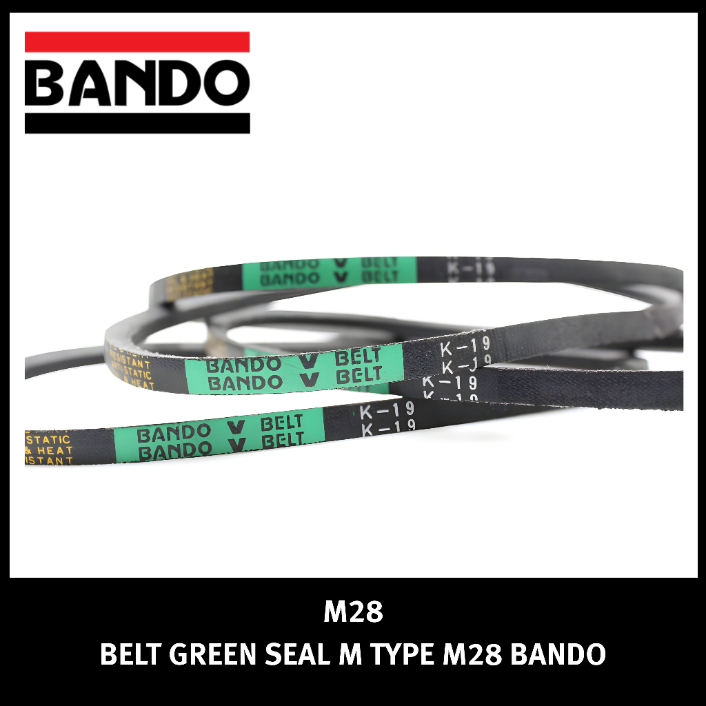 VANBELT FANBELT VBELT BELT GREEN SEAL M TYPE M28 BANDO