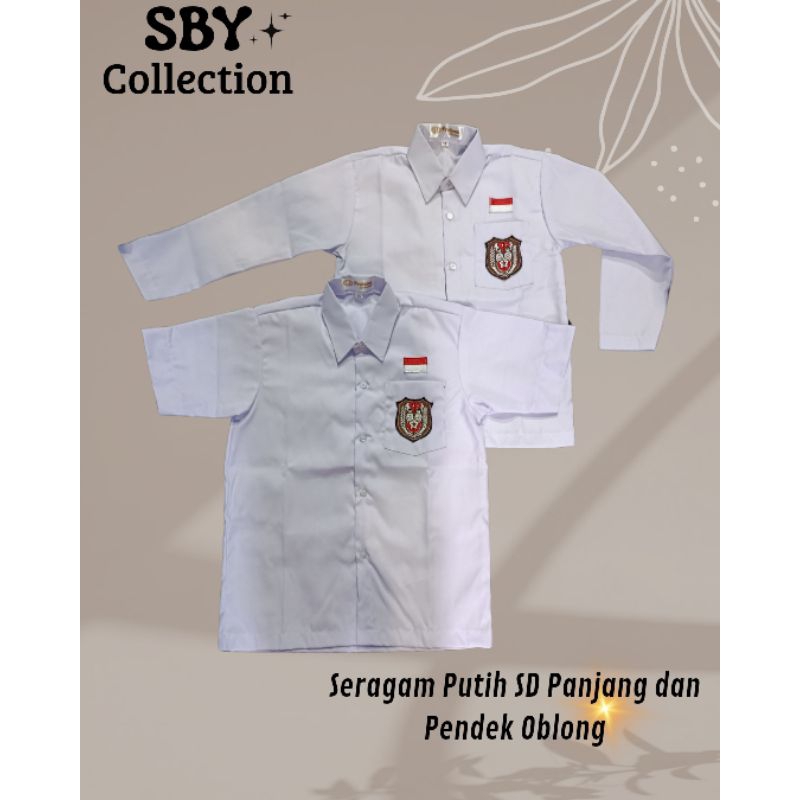 Baju Putih Sekolah SD Lengan Pendek Lengan Panjang - Baju Seragam Sekolah SD Pria Wanita